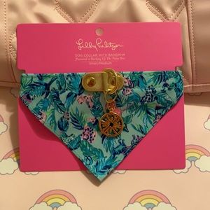 LILLY PULITZER DOG COLLAR WITH BANDANA